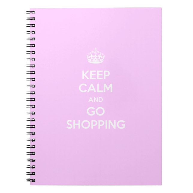 Keep Calm and Go Shopping Notebook (Front)