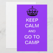 keep calm and go to camp (Front/Back)