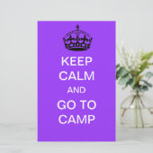 keep calm and go to camp (Standing Front)