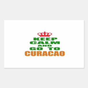 Keep calm and go to Curacao. Rectangular Sticker