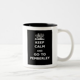 Keep Calm And Go To Pemberley Two-Tone Coffee Mug