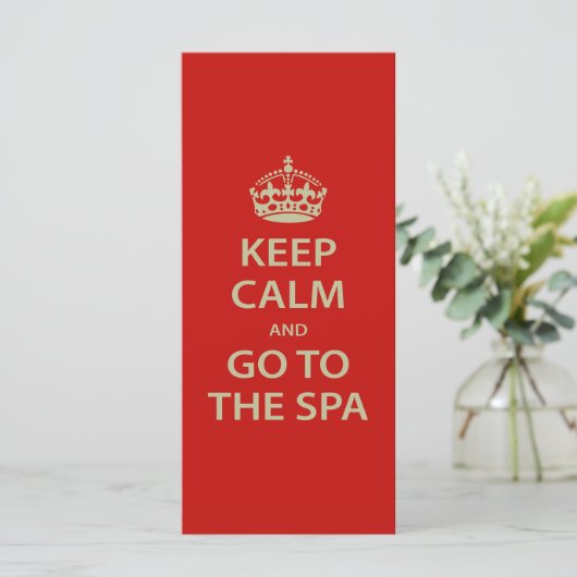 Keep Calm and Go To the Spa (Standing Front)