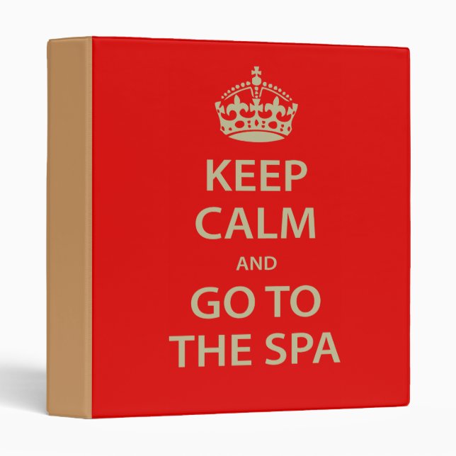 Keep Calm and Go To the Spa 3 Ring Binder (Front/Spine)