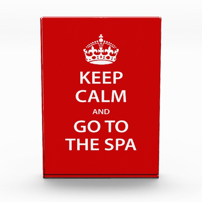 Keep Calm and Go to the Spa Award (Front)
