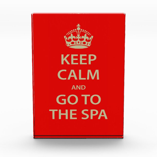 Keep Calm and Go to the Spa Award (Front)