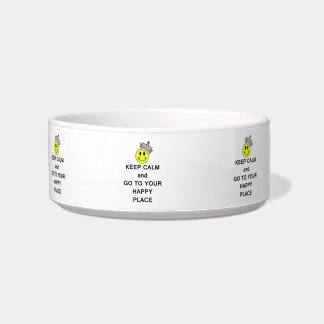Keep Calm and Go to Your Happy Place Crown Bowl