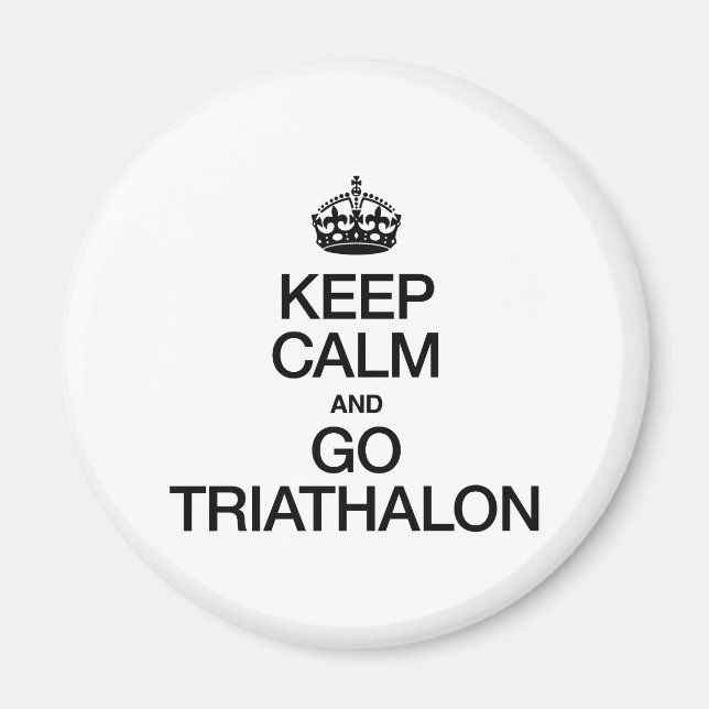 KEEP CALM AND GO TRIATHALON MAGNET (Front)