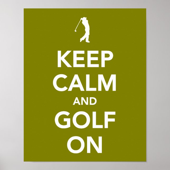 KEEP calm and golf on green Poster (Front)
