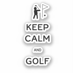 Keep Calm and Golf Sticker