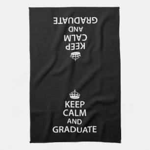 Keep Calm and Graduate Funny Graduation Towel