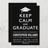 Keep Calm and Graduate Invitation (Front/Back)
