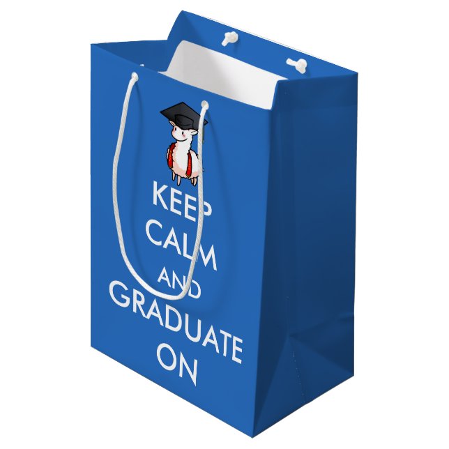 Keep Calm and Graduate On Medium Gift Bag (Front Angled)