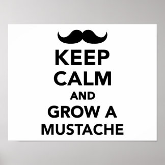 Keep calm and grow a Mustache Poster