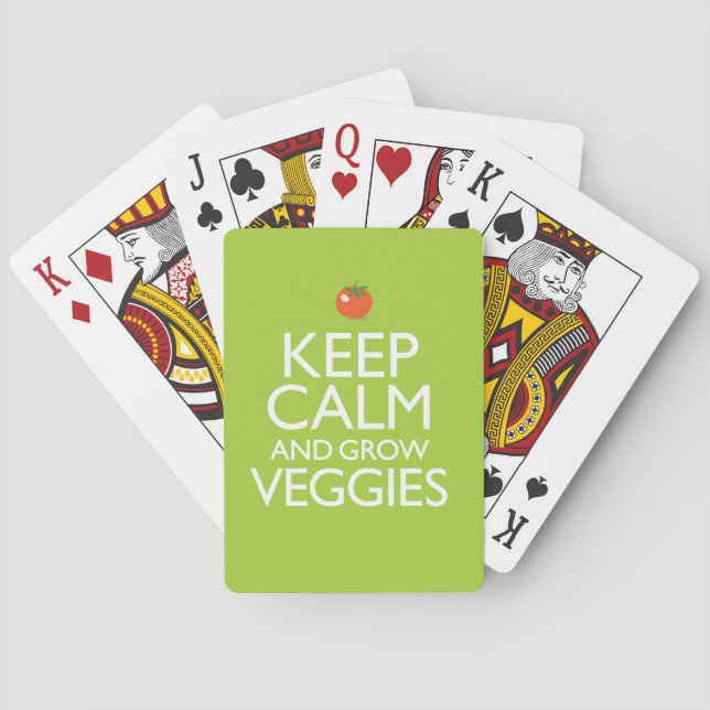 Keep Calm and Grow Veggies Poker Cards (Back)