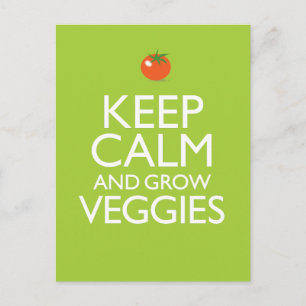 Keep Calm and Grow Veggies Postcard