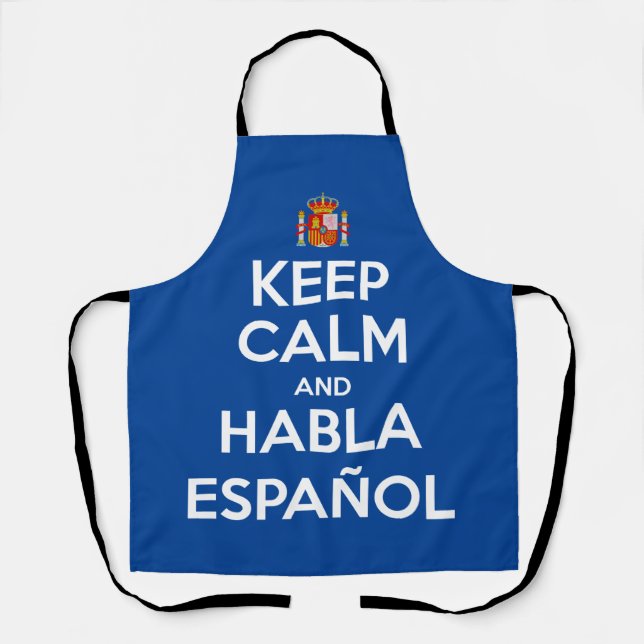 Keep Calm and Habla Español Apron (Front)