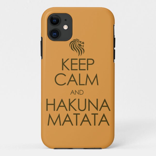 Keep Calm and Hakuna Matata Case-Mate iPhone Case (Back)