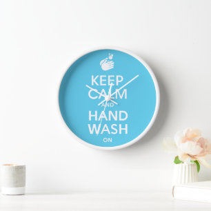 Keep Calm And Hand Wash On - Doctor & Medical Clock