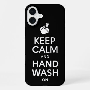 Keep Calm And Hand Wash On - Washing Hygiene Flu iPhone 16 Plus Case