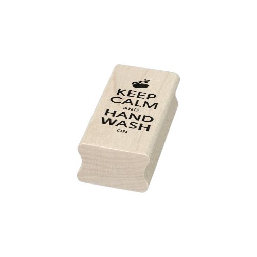 Keep Calm And Hand Wash On _ Washing Hygiene Flu Rubber Stamp