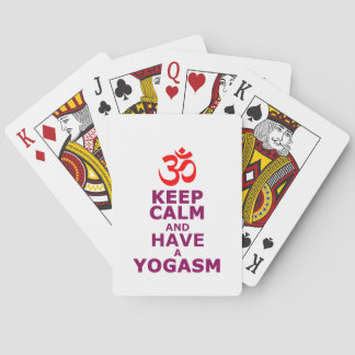 Keep calm and have a yoga sm poker cards