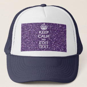 Keep Calm and Have Your Text Glamor Mauve Trucker Hat