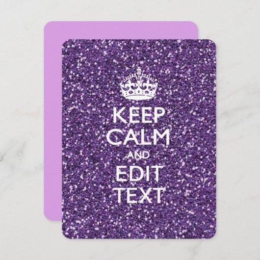 Keep Calm and Have Your Text Glamour Mauve (Front/Back)