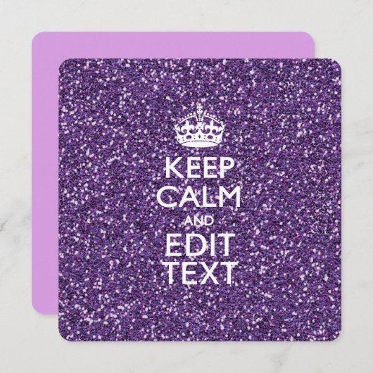 Keep Calm and Have Your Text Glamour Mauve (Front/Back)