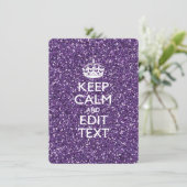 Keep Calm and Have Your Text Glamour Mauve (Standing Front)