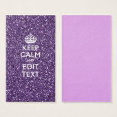 Keep Calm and Have Your Text Glamour Mauve (Front & Back)