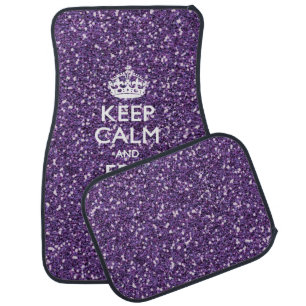 Keep Calm and Have Your Text Glamour Mauve Car Floor Mat