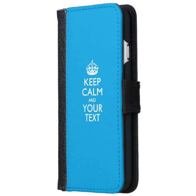 KEEP CALM AND Have Your Text iPhone Wallet Case (Left)