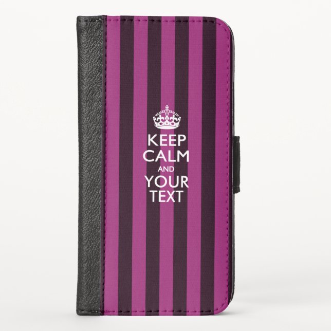 KEEP CALM AND Have Your Text iPhone Wallet Case (Front)