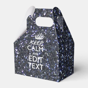 Keep Calm and Have Your Text on Midnight Favor Boxes