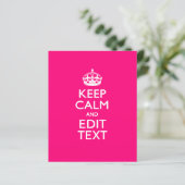KEEP CALM AND Have Your Text on PINK (Standing Front)