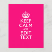 KEEP CALM AND Have Your Text on PINK (Front)