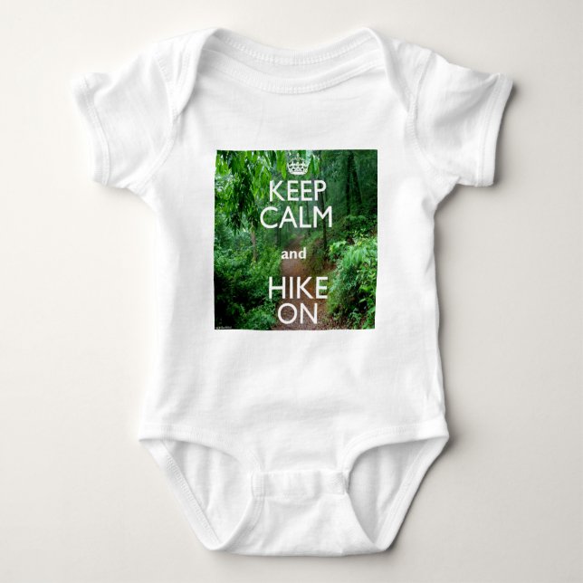 Keep Calm and Hike On Baby Bodysuit (Front)