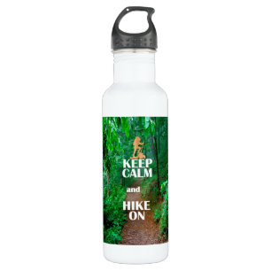 Keep Calm and Hike On Stainless Steel Water Bottle