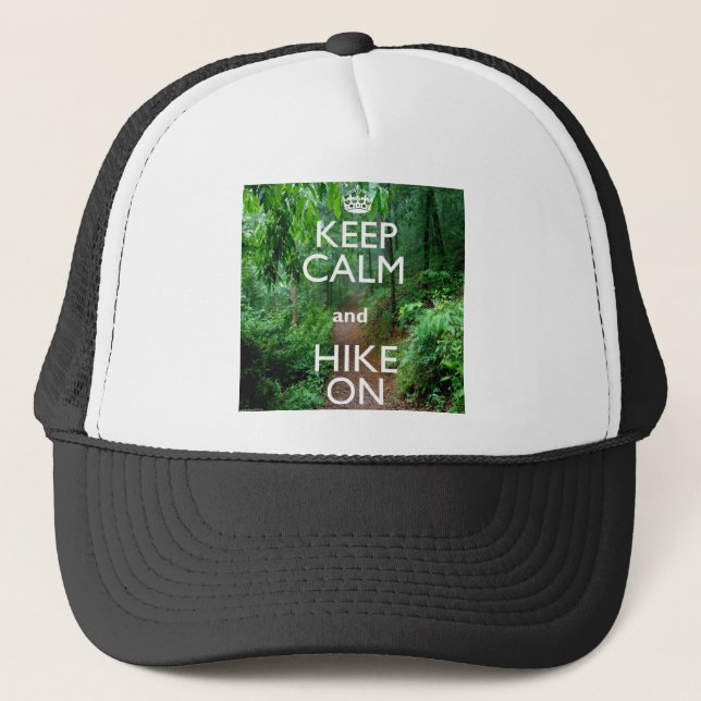 Keep Calm and Hike On Trucker Hat (Front)