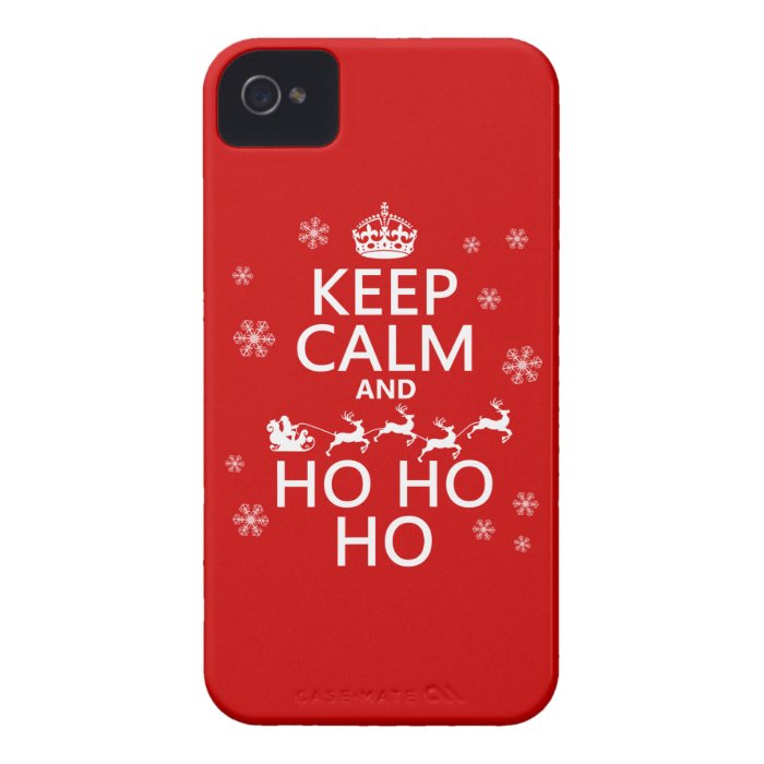 Keep Calm and Ho Ho Ho   Christmas/Santa iPhone 4 Cases