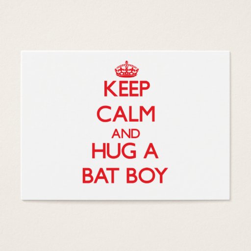 Customizable Keep Calm and Hug a Bat Boy Business Cards