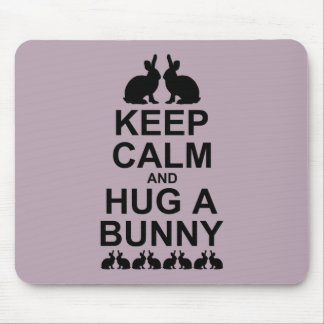 Keep Calm and Hug a Bunny Mousemat (Dusty Pink) Mouse Pad