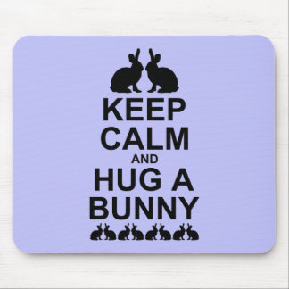 Keep Calm and Hug a Bunny Mousemat (Lilac) Mouse Pad