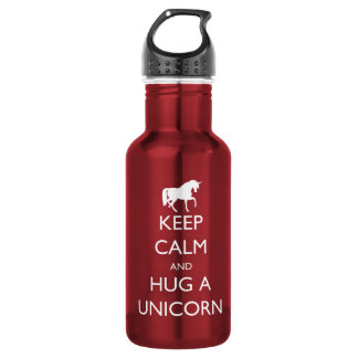 Keep Calm and Hug a Unicorn Water Bottle