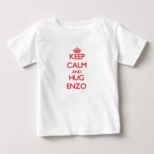 Keep Calm and HUG Enzo Baby T-Shirt (Front)