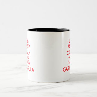 Keep Calm and Hug Gabriella Two-Tone Coffee Mug