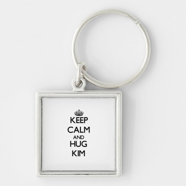 Keep Calm and Hug Kim Keychain (Front)