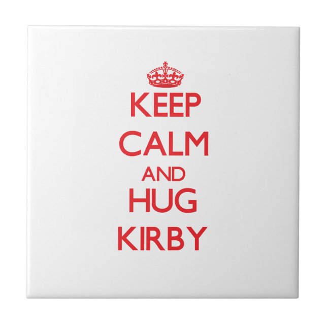 Keep calm and Hug Kirby Tile (Front)