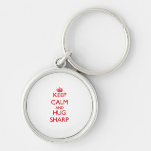 Keep calm and Hug Sharp Keychain