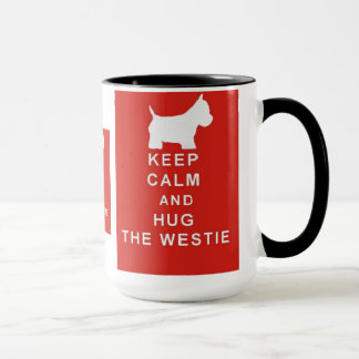 KEEP CALM AND HUG THE WESTIE MUG BIRTHDAY